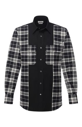 Мужская хлопковая рубашка ALEXANDER MCQUEEN черно-белого цвета по цене 72850 руб., арт. 646751/QQN12 | Фото 1 Мужская хлопковая рубашка ALEXANDER MCQUEEN черно-белого цвета, арт. 646751/QQN12 | Фото 1