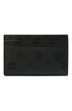 Мужской кожаный футляр для кредитных карт ALEXANDER MCQUEEN черного цвета, арт. 602144/1AAAN | Фото 1