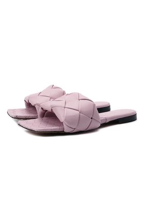 Женские кожаные шлепанцы BOTTEGA VENETA светло-розового цвета по цене 89950 руб., арт. 608853/VBSS0 | Фото 1 Женские кожаные шлепанцы BOTTEGA VENETA светло-розового цвета, арт. 608853/VBSS0 | Фото 1