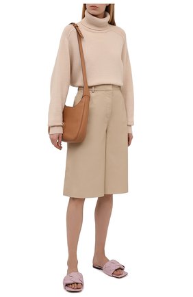 Женские кожаные шлепанцы BOTTEGA VENETA светло-розового цвета по цене 89950 руб., арт. 608853/VBSS0 | Фото 2 Женские кожаные шлепанцы BOTTEGA VENETA светло-розового цвета, арт. 608853/VBSS0 | Фото 2