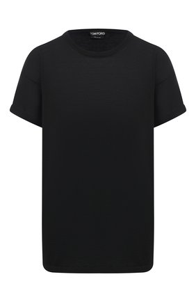 Женская футболка из кашемира и шелка TOM FORD черного цвета по цене 95300 руб., арт. MAK949-YAX087 | Фото 1 Женская футболка из кашемира и шелка TOM FORD черного цвета, арт. MAK949-YAX087 | Фото 1
