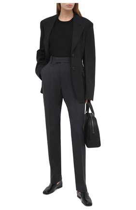 Женская футболка из кашемира и шелка TOM FORD черного цвета по цене 95300 руб., арт. MAK949-YAX087 | Фото 2 Женская футболка из кашемира и шелка TOM FORD черного цвета, арт. MAK949-YAX087 | Фото 2