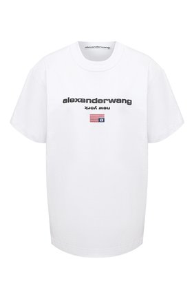 Женская хлопковая футболка DENIM X ALEXANDER WANG белого цвета по цене 20650 руб., арт. UCC1211344 | Фото 1 Женская хлопковая футболка DENIM X ALEXANDER WANG белого цвета, арт. UCC1211344 | Фото 1