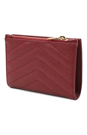 Женские кожаное портмоне SAINT LAURENT красного цвета по цене 36250 руб., арт. 575974/B0W01 | Фото 2 Женские кожаное портмоне SAINT LAURENT красного цвета, арт. 575974/B0W01 | Фото 2