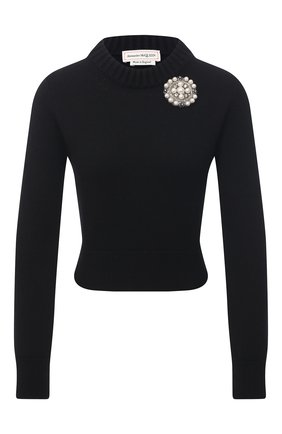 Женский кашемировый пуловер ALEXANDER MCQUEEN черного цвета по цене 75800 руб., арт. 650357/Q1ATF | Фото 1 Женский кашемировый пуловер ALEXANDER MCQUEEN черного цвета, арт. 650357/Q1ATF | Фото 1