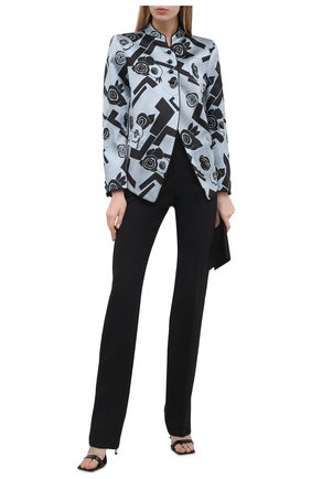 Женский жакет GIORGIO ARMANI голубого цвета по цене 287000 руб., арт. 1SHGG0KG/T02BW | Фото 2 Женский жакет GIORGIO ARMANI голубого цвета, арт. 1SHGG0KG/T02BW | Фото 2