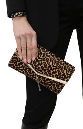 Женский клатч elish JIMMY CHOO коричневого цвета по цене 82700 руб., арт. ELISH/HYT | Фото 2 Женский клатч elish JIMMY CHOO коричневого цвета, арт. ELISH/HYT | Фото 2