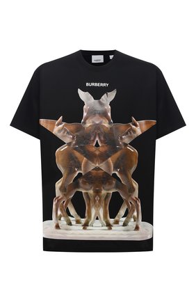 Мужская хлопковая футболка BURBERRY черного цвета по цене 37700 руб., арт. 8037056 | Фото 1 Мужская хлопковая футболка BURBERRY черного цвета, арт. 8037056 | Фото 1