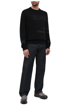 Мужской хлопковый свитшот BURBERRY черного цвета по цене 47300 руб., арт. 8037553 | Фото 2 Мужской хлопковый свитшот BURBERRY черного цвета, арт. 8037553 | Фото 2