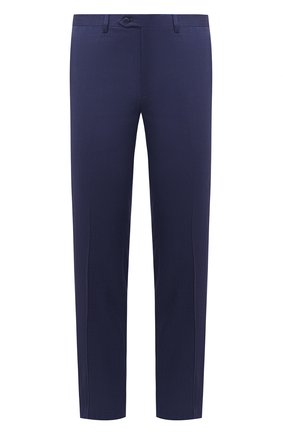 Мужские брюки из шерсти и льна BRIONI синего цвета, арт. RPL80N/P9AB9/MEGEVE | Фото 1 (Материал подклада: Купро; Длина (брюки, джинсы): Стандартные; Стили: Классический; Случай: Формальный; Материал внешний: Шерсть; Региональные ограничения белый список (Axapta Mercury): RU)