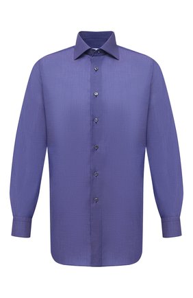 Мужская хлопковая сорочка BRIONI фиолетового цвета по цене 49350 руб., арт. RCB10M/P006D | Фото 1 Мужская хлопковая сорочка BRIONI фиолетового цвета, арт. RCB10M/P006D | Фото 1 (Манжеты: На пуговицах; Рубашки М: Regular Fit; Стили: Классический; Рукава: Длинные; Воротник: Кент; Случай: Формальный; Длина (для топов): Стандартные; Материал внешний: Хлопок; Принт: Однотонные)
