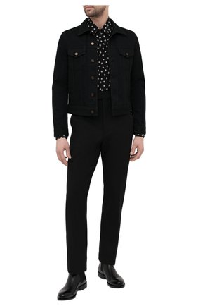 Мужская шелковая рубашка SAINT LAURENT черного цвета по цене 75850 руб., арт. 646850/Y2C86 | Фото 2 Мужская шелковая рубашка SAINT LAURENT черного цвета, арт. 646850/Y2C86 | Фото 2