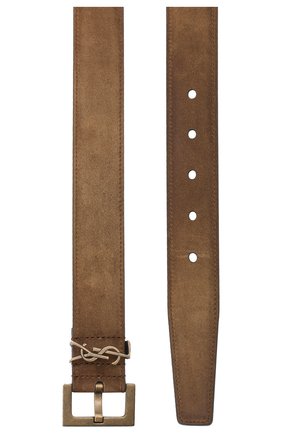 Мужской замшевый ремень SAINT LAURENT коричневого цвета по цене 36550 руб., арт. 634440/0IS0B | Фото 2 Мужской замшевый ремень SAINT LAURENT коричневого цвета, арт. 634440/0IS0B | Фото 2