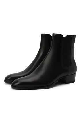 Мужские кожаные челси wyatt SAINT LAURENT черного цвета по цене 59950 руб., арт. 634194/1YL00 | Фото 1 Мужские кожаные челси wyatt SAINT LAURENT черного цвета, арт. 634194/1YL00 | Фото 1 (Мужское Кросс-КТ: Сапоги-обувь, Казаки-обувь, Челси-обувь; Материал внутренний: Натуральная кожа; Подошва: Плоская; Материал внешний: Кожа; Материал утеплителя: Без утеплителя)