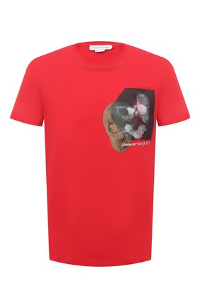 Мужская хлопковая футболка ALEXANDER MCQUEEN красного цвета по цене 20600 руб., арт. 649875/QQZ55 | Фото 1 Мужская хлопковая футболка ALEXANDER MCQUEEN красного цвета, арт. 649875/QQZ55 | Фото 1
