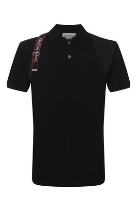 Мужское хлопковое поло ALEXANDER MCQUEEN черного цвета по цене 42100 руб., арт. 625245/QQX33 | Фото 1 Мужское хлопковое поло ALEXANDER MCQUEEN черного цвета, арт. 625245/QQX33 | Фото 1