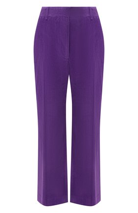 Женские хлопковые брюки VICTORIA BECKHAM фиолетового цвета по цене 56350 руб., арт. 1121WTR002225A | Фото 1 Женские хлопковые брюки VICTORIA BECKHAM фиолетового цвета, арт. 1121WTR002225A | Фото 1