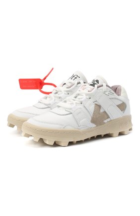 Женские комбинированные кроссовки OFF-WHITE белого цвета по цене 42400 руб., арт. 0WIA258R21LEA0020101 | Фото 1 Женские комбинированные кроссовки OFF-WHITE белого цвета, арт. 0WIA258R21LEA0020101 | Фото 1 (Материал внутренний: Натуральная кожа; Подошва: Платформа)