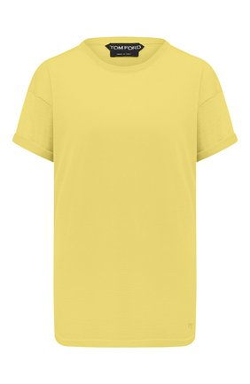 Женская футболка из кашемира и шелка TOM FORD желтого цвета по цене 95300 руб., арт. MAK949-YAX087 | Фото 1 Женская футболка из кашемира и шелка TOM FORD желтого цвета, арт. MAK949-YAX087 | Фото 1