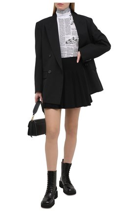 Женская хлопковая юбка ALEXANDER WANG черного цвета по цене 43550 руб., арт. 1KC1205036 | Фото 2 Женская хлопковая юбка ALEXANDER WANG черного цвета, арт. 1KC1205036 | Фото 2