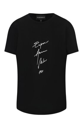 Женская хлопковая футболка EMPORIO ARMANI черного цвета по цене 9700 руб., арт. 3K2T7B/2J95Z | Фото 1 Женская хлопковая футболка EMPORIO ARMANI черного цвета, арт. 3K2T7B/2J95Z | Фото 1