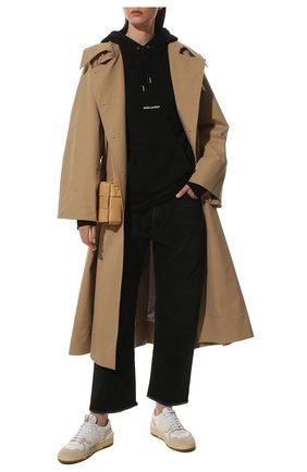 Женский хлопковое худи SAINT LAURENT черного цвета по цене 62550 руб., арт. 464343/YB2EZ | Фото 2 Женский хлопковое худи SAINT LAURENT черного цвета, арт. 464343/YB2EZ | Фото 2