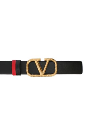 Женский кожаный ремень VALENTINO черного цвета по цене 32950 руб., арт. VW2T0T15/TAL | Фото 3 Женский кожаный ремень VALENTINO черного цвета, арт. VW2T0T15/TAL | Фото 3