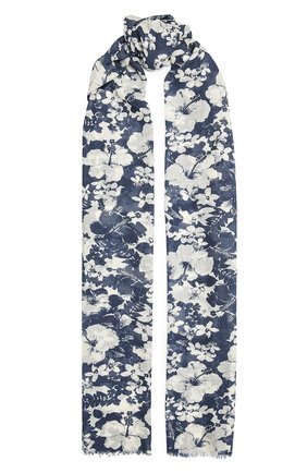 Женский шерстяной шарф SAINT LAURENT синего цвета по цене 41950 руб., арт. 651073/3Y200 | Фото 1 Женский шерстяной шарф SAINT LAURENT синего цвета, арт. 651073/3Y200 | Фото 1 (Материал: Шерсть)