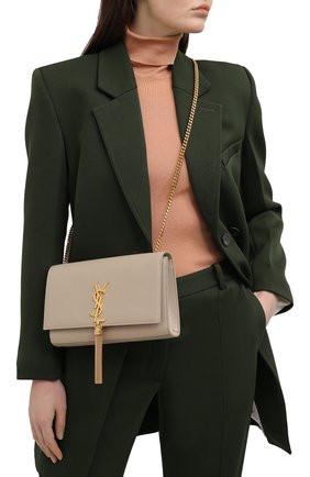 Женская сумка kate medium SAINT LAURENT светло-бежевого цвета по цене 155500 руб., арт. 354119/B0W0J | Фото 2 Женская сумка kate medium SAINT LAURENT светло-бежевого цвета, арт. 354119/B0W0J | Фото 2