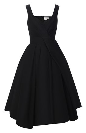 Женское платье из хлопка и шелка ALEXANDER MCQUEEN черного цвета по цене 499500 руб., арт. 643473/QEAA8 | Фото 1 Женское платье из хлопка и шелка ALEXANDER MCQUEEN черного цвета, арт. 643473/QEAA8 | Фото 1