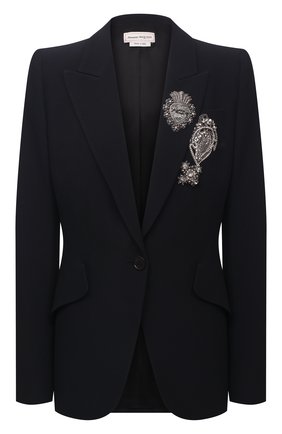 Женский жакет ALEXANDER MCQUEEN черного цвета по цене 283000 руб., арт. 649869/QEAAA | Фото 1 Женский жакет ALEXANDER MCQUEEN черного цвета, арт. 649869/QEAAA | Фото 1