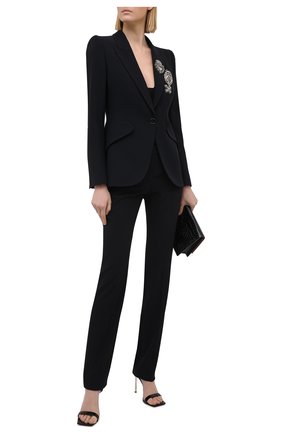Женский жакет ALEXANDER MCQUEEN черного цвета по цене 283000 руб., арт. 649869/QEAAA | Фото 2 Женский жакет ALEXANDER MCQUEEN черного цвета, арт. 649869/QEAAA | Фото 2