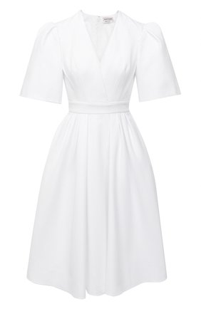 Женское хлопковое платье ALEXANDER MCQUEEN белого цвета по цене 140500 руб., арт. 650145/QAAAC | Фото 1 Женское хлопковое платье ALEXANDER MCQUEEN белого цвета, арт. 650145/QAAAC | Фото 1