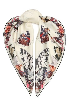 Женский шелковый платок ALEXANDER MCQUEEN бежевого цвета по цене 28450 руб., арт. 638345/3001Q | Фото 1 Женский шелковый платок ALEXANDER MCQUEEN бежевого цвета, арт. 638345/3001Q | Фото 1