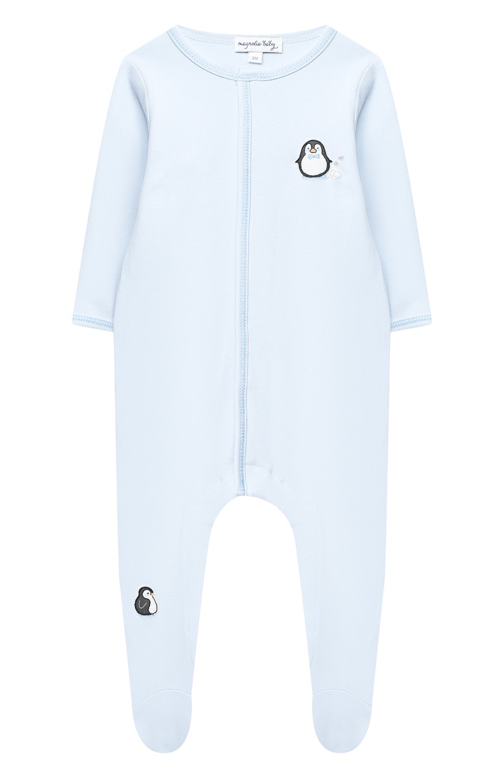 Детский хлопковый комбинезон MAGNOLIA BABY голубого цвета, арт. 788-402-LB | Фото 1