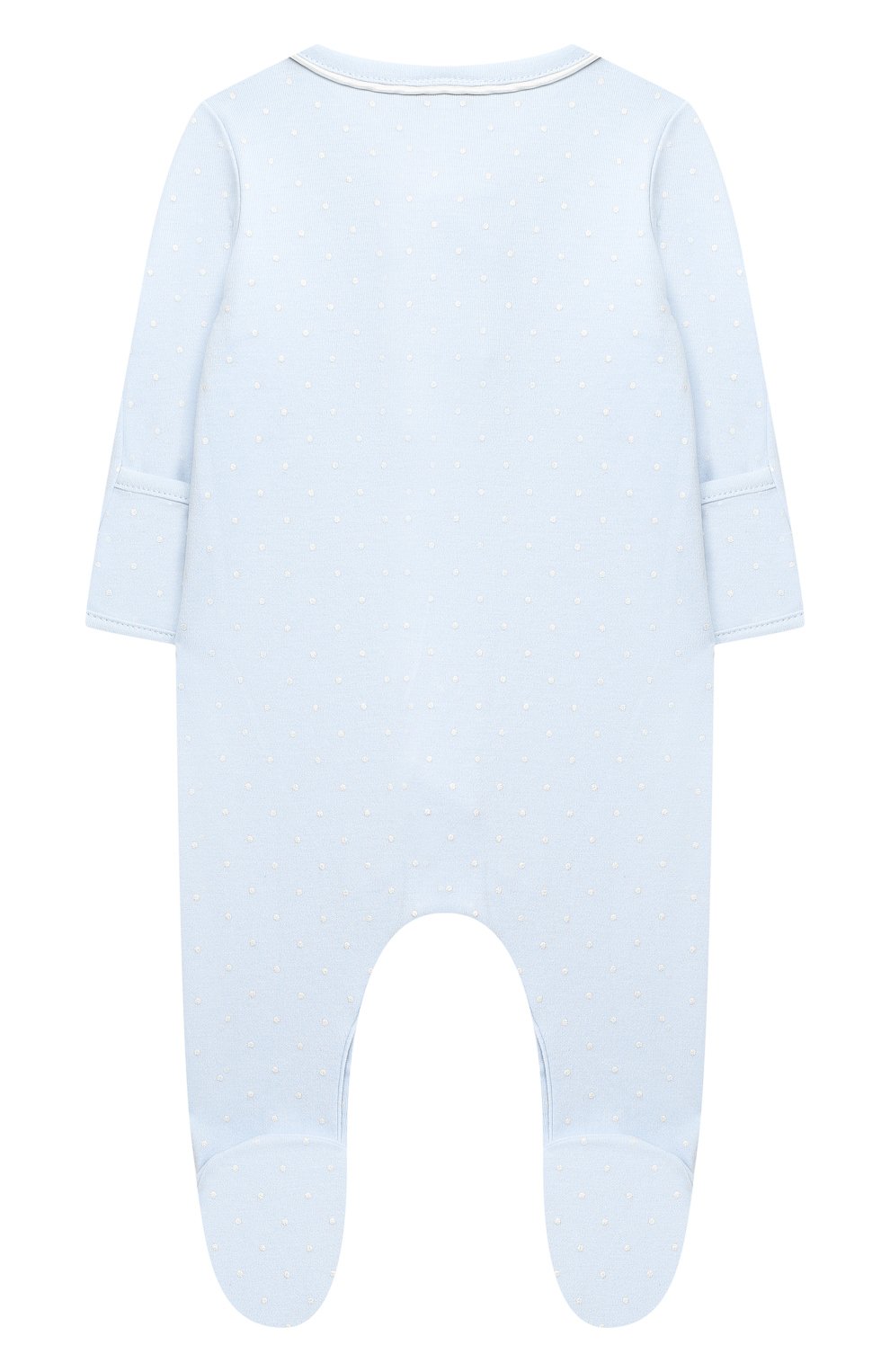 Детский хлопковый комбинезон MAGNOLIA BABY голубого цвета по цене 4460 руб., арт. E103-22-LB | Фото 2 Детский хлопковый комбинезон MAGNOLIA BABY голубого цвета, арт. E103-22-LB | Фото 2