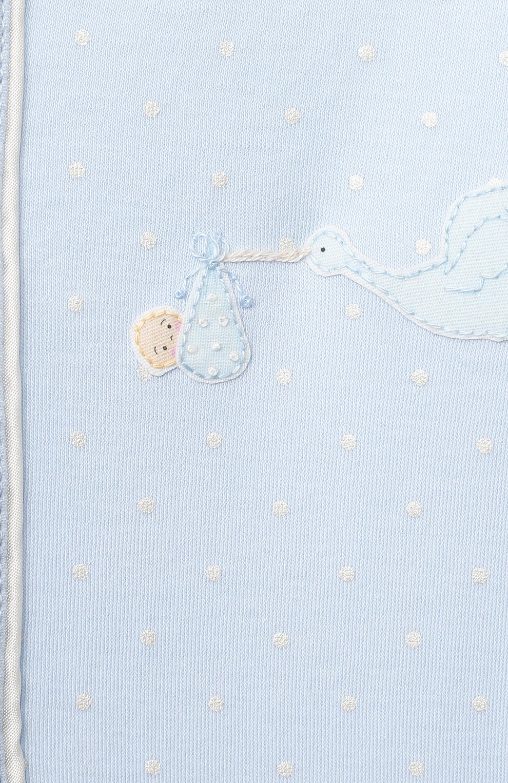 Детский хлопковый комбинезон MAGNOLIA BABY голубого цвета по цене 4460 руб., арт. E103-22-LB | Фото 3 Детский хлопковый комбинезон MAGNOLIA BABY голубого цвета, арт. E103-22-LB | Фото 3
