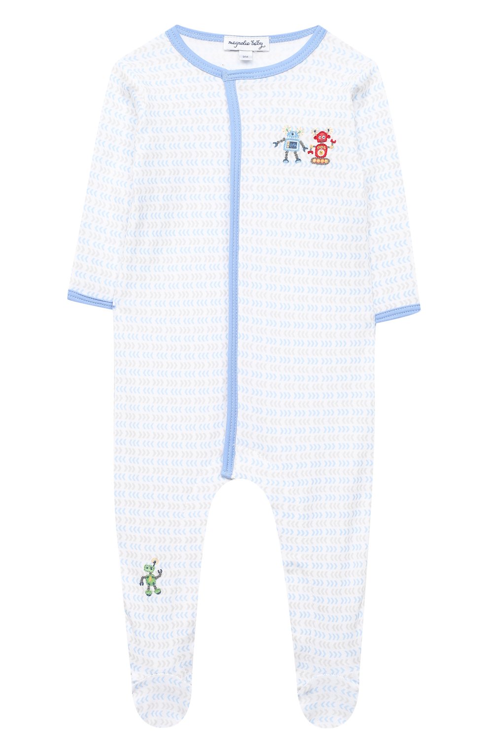 Детский хлопковый комбинезон MAGNOLIA BABY голубого цвета, арт. 974-402-LB | Фото 1