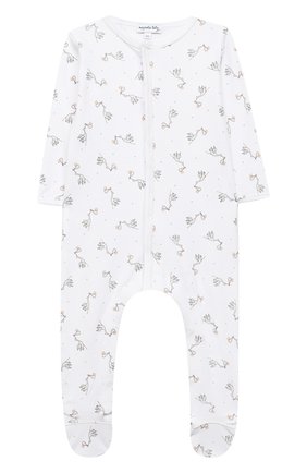 Детский хлопковый комбинезон MAGNOLIA BABY белого цвета по цене 4460 руб., арт. E103-22-WH | Фото 1 Детский хлопковый комбинезон MAGNOLIA BABY белого цвета, арт. E103-22-WH | Фото 1