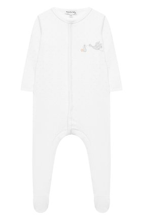 Детский хлопковый комбинезон MAGNOLIA BABY белого цвета по цене 3980 руб., арт. E103-22P-WH | Фото 1 Детский хлопковый комбинезон MAGNOLIA BABY белого цвета, арт. E103-22P-WH | Фото 1