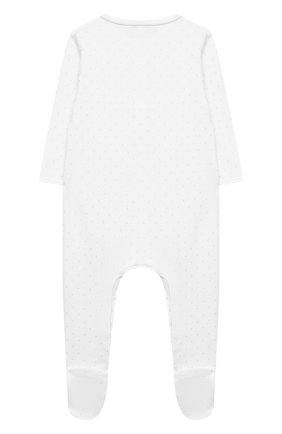 Детский хлопковый комбинезон MAGNOLIA BABY белого цвета по цене 3980 руб., арт. E103-22P-WH | Фото 2 Детский хлопковый комбинезон MAGNOLIA BABY белого цвета, арт. E103-22P-WH | Фото 2