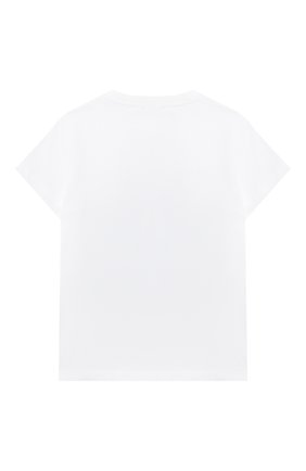 Детский хлопковая футболка IL GUFO белого цвета, арт. P21TS274M0014/5A-8A | Фото 2 (Материал внешний: Хлопок; Рукава: Короткие; Региональные ограничения белый список (Axapta Mercury): RU; Кросс-КТ НВ: Футболка; Ростовка одежда: 4 года | 104 см, 5 лет | 110 см, 7 лет | 122 см)