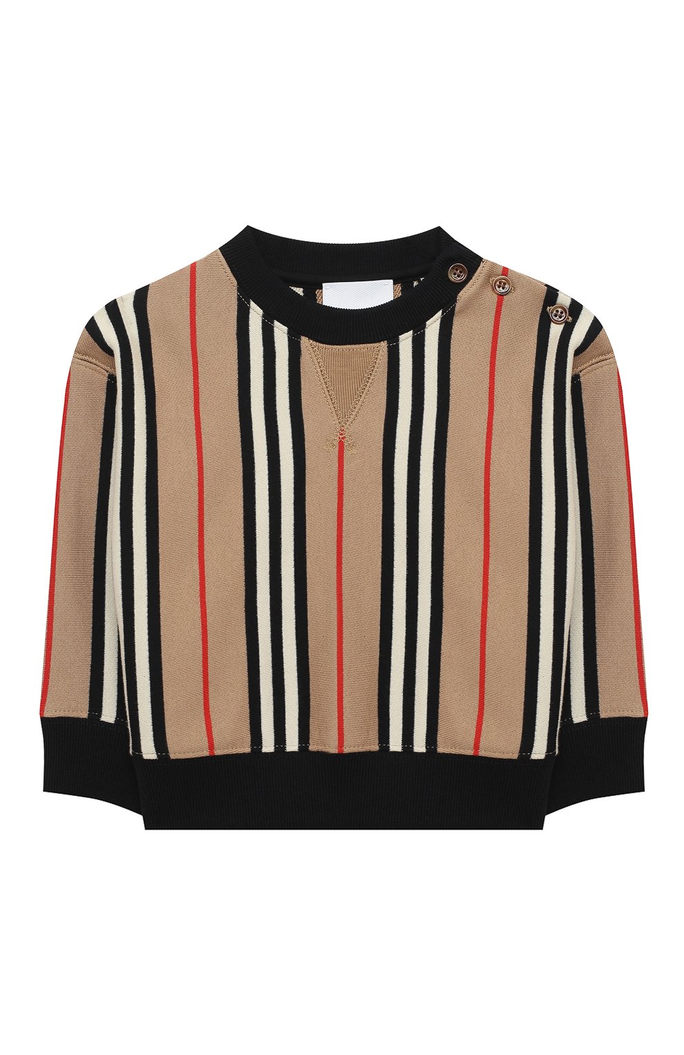 Детский хлопковый свитшот BURBERRY бежевого цвета, арт. 8022057 | Фото 1