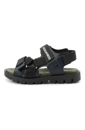 Детские кожаные сандалии DSQUARED2 синего цвета по цене 17300 руб., арт. 67031/KIPS/28-35 | Фото 2 Детские кожаные сандалии DSQUARED2 синего цвета, арт. 67031/KIPS/28-35 | Фото 2