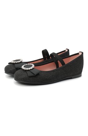Детские балетки PRETTY BALLERINAS черного цвета по цене 16350 руб., арт. 49.416/QUEEN/ANGELIS | Фото 1 Детские балетки PRETTY BALLERINAS черного цвета, арт. 49.416/QUEEN/ANGELIS | Фото 1 (Материал внешний: Текстиль; Материал внутренний: Натуральная кожа; Региональные ограничения белый список (Axapta Mercury): RU)