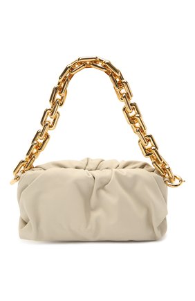 Женская сумка chain pouch BOTTEGA VENETA белого цвета, арт. 620230/VCP40 | Фото 1 (Материал: Натуральная кожа; Сумки-технические: Сумки через плечо, Сумки top-handle; Размер: medium)