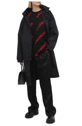 Женский свитер из хлопка и шерсти BALENCIAGA черного цвета по цене 98350 руб., арт. 625329/T3178 | Фото 2 Женский свитер из хлопка и шерсти BALENCIAGA черного цвета, арт. 625329/T3178 | Фото 2