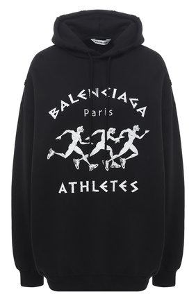 Женский хлопковое худи BALENCIAGA черно-белого цвета по цене 74600 руб., арт. 641529/TJVI7 | Фото 1 Женский хлопковое худи BALENCIAGA черно-белого цвета, арт. 641529/TJVI7 | Фото 1