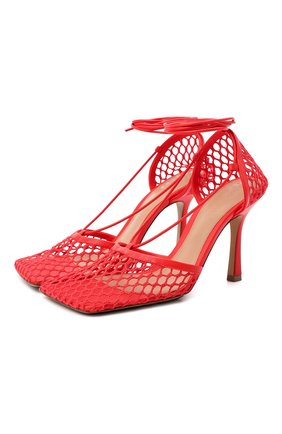 Женские текстильные босоножки stretch BOTTEGA VENETA красного цвета по цене 66250 руб., арт. 651388/VBSD3 | Фото 1 Женские текстильные босоножки stretch BOTTEGA VENETA красного цвета, арт. 651388/VBSD3 | Фото 1