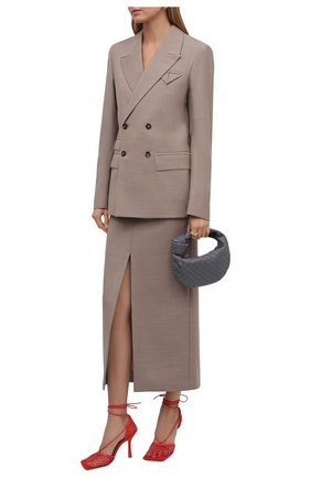 Женские текстильные босоножки stretch BOTTEGA VENETA красного цвета по цене 66250 руб., арт. 651388/VBSD3 | Фото 2 Женские текстильные босоножки stretch BOTTEGA VENETA красного цвета, арт. 651388/VBSD3 | Фото 2